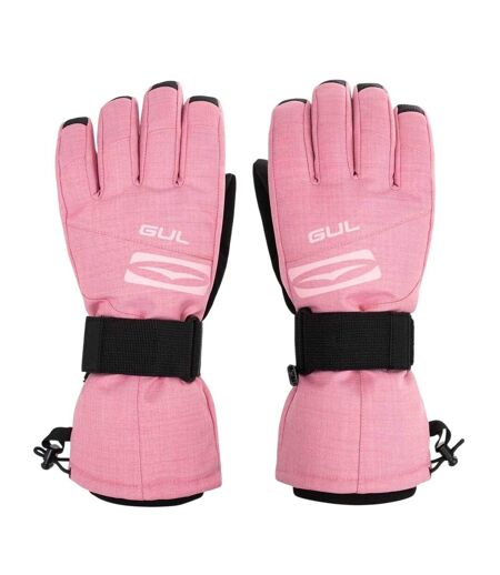 Womens/ladies Powder Ski Gloves Black Pink Gul
