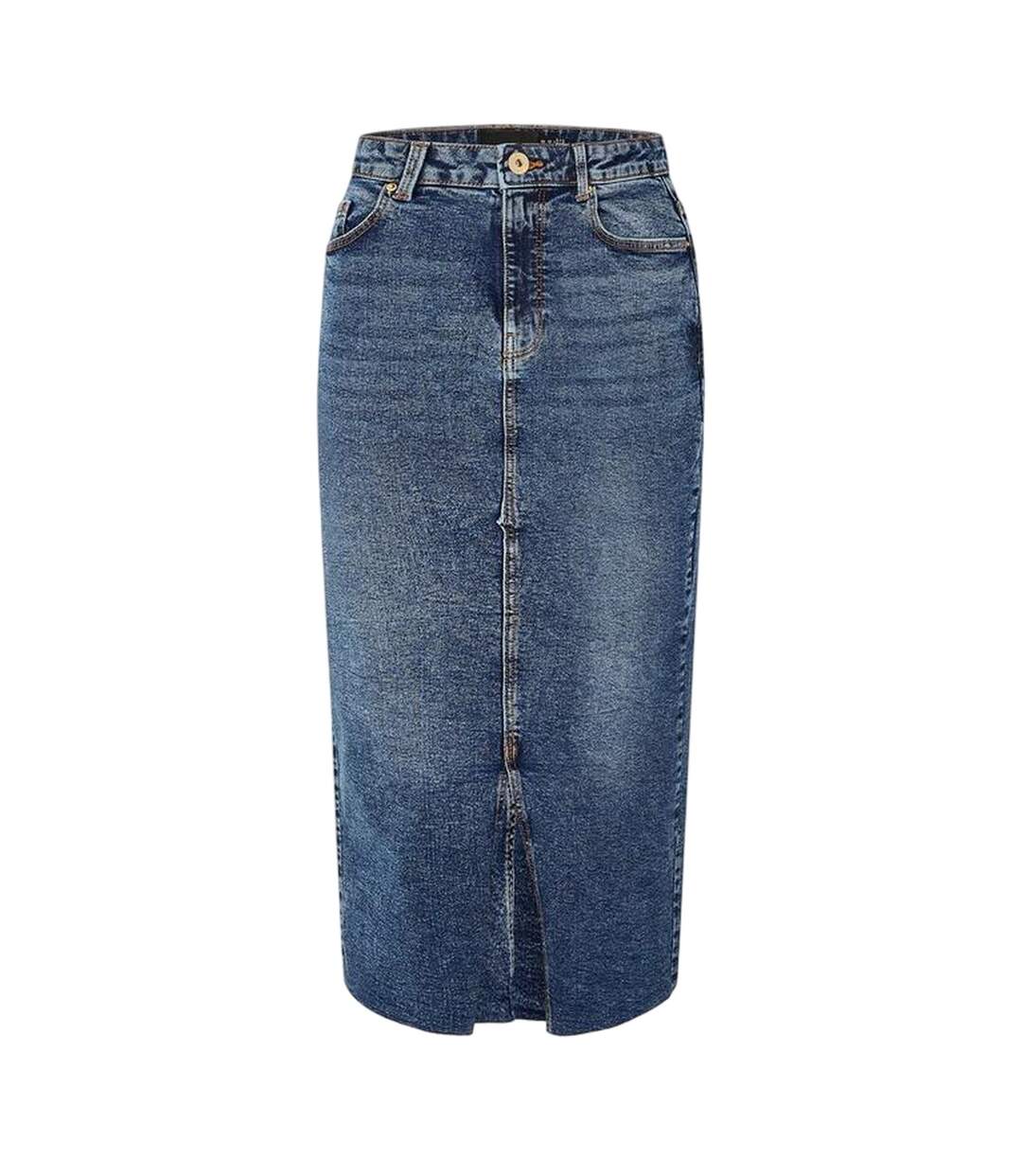 Jupe Droite Femme Bleu Pieces-1