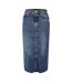 Jupe Droite Femme Bleu Pieces-1