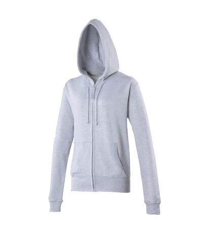 Awdis - Sweatshirt à capuche et fermeture zippée - Femme (Gris) - UTRW183