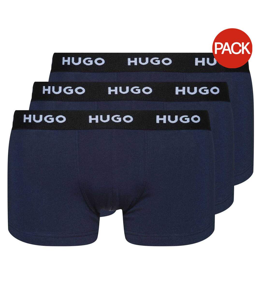 Lot De 3  Boxers Homme Bleu Marine Hugo-2