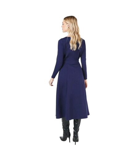 Robe mi-longue femme bleu marine Principles