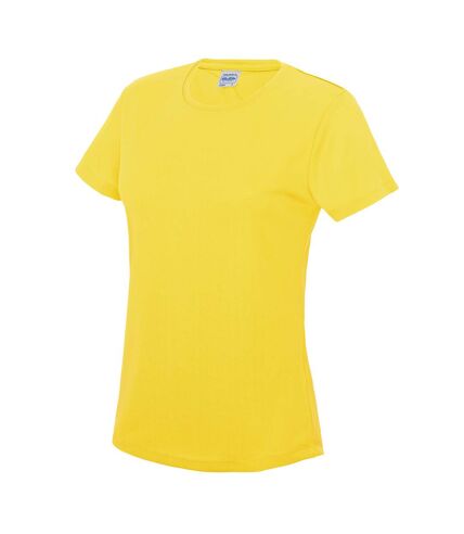 Just Cool Womens/Ladies Sports Plain T-Shirt (Sun Yellow)