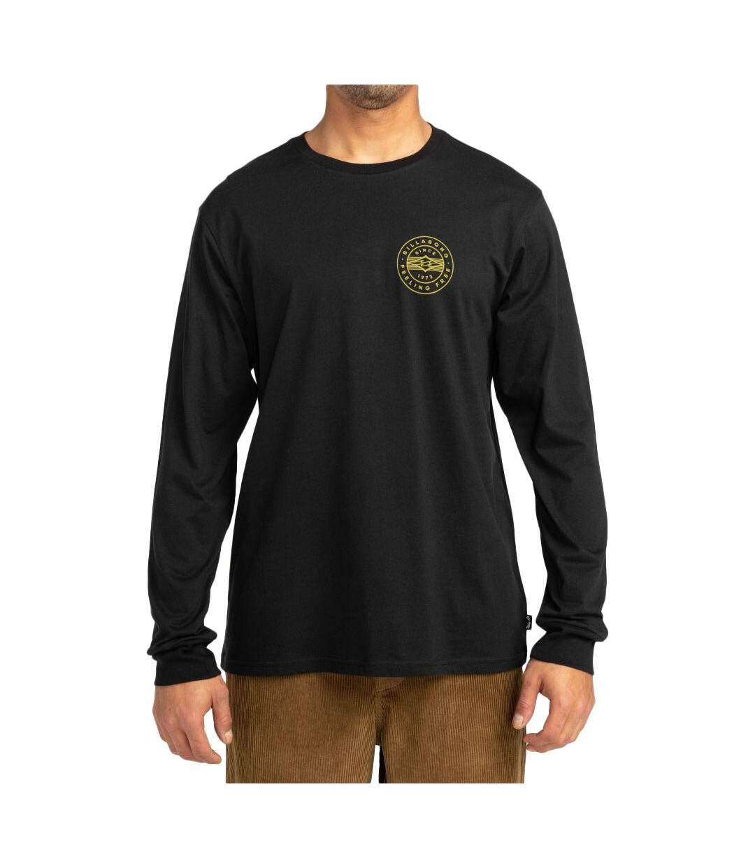 T-Shirt manches longues noires homme billabong stamp-1