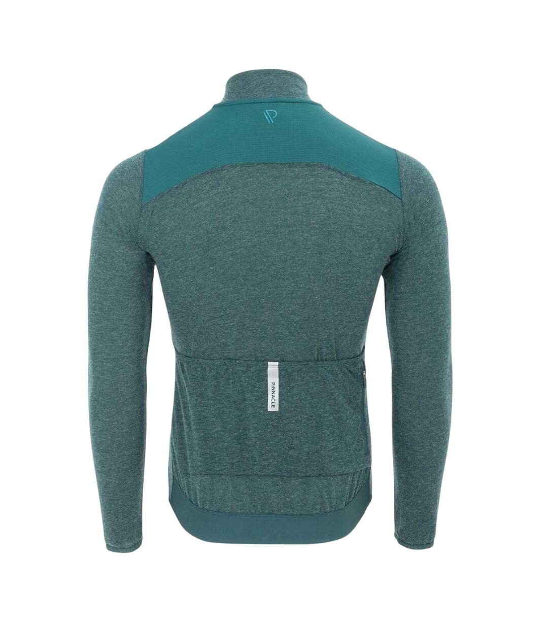 Mens Merino Long-sleeved Cycling Jersey Green Marl Pinnacle-2
