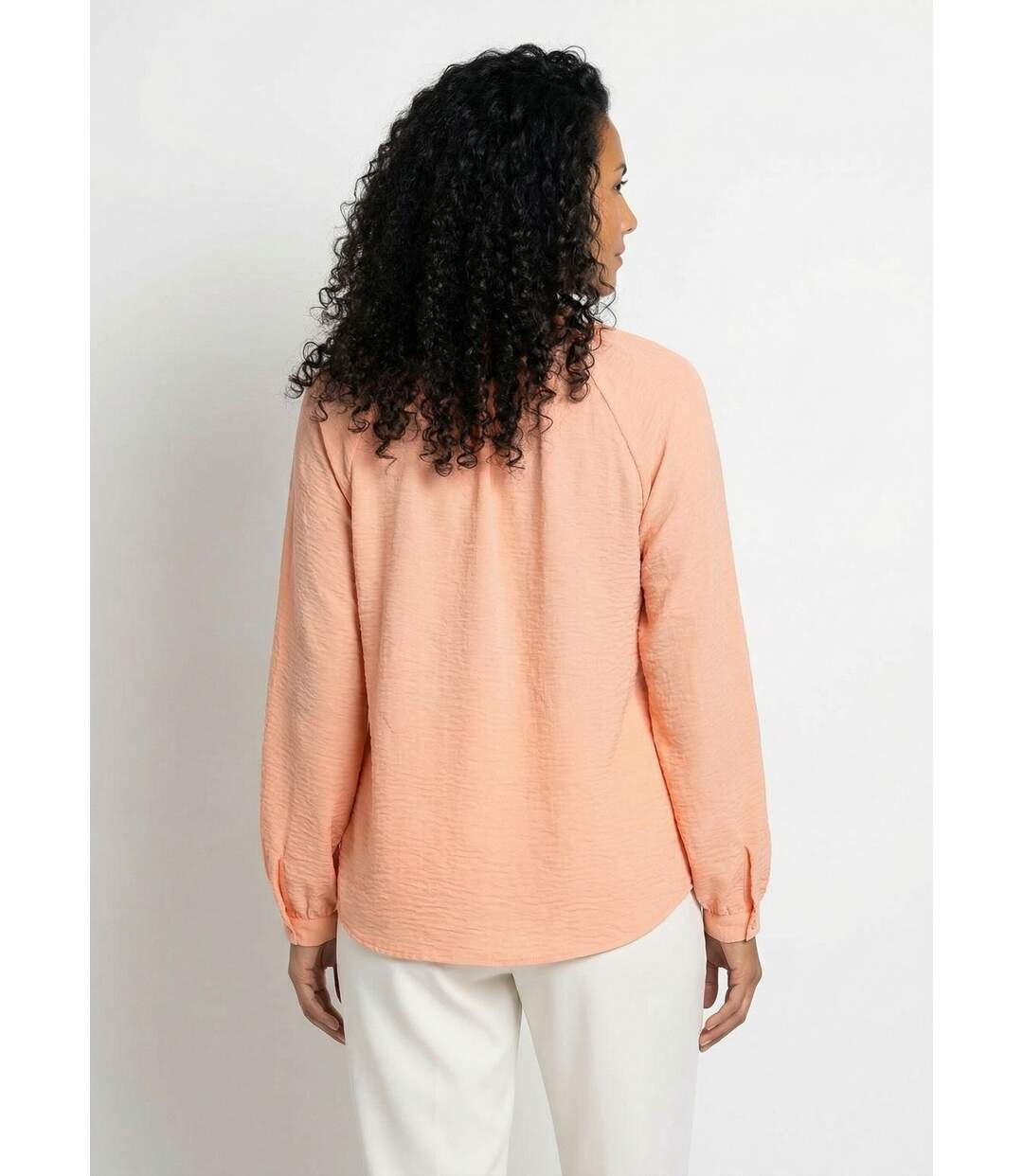 Chemisier raglan ample col V boutonné-2