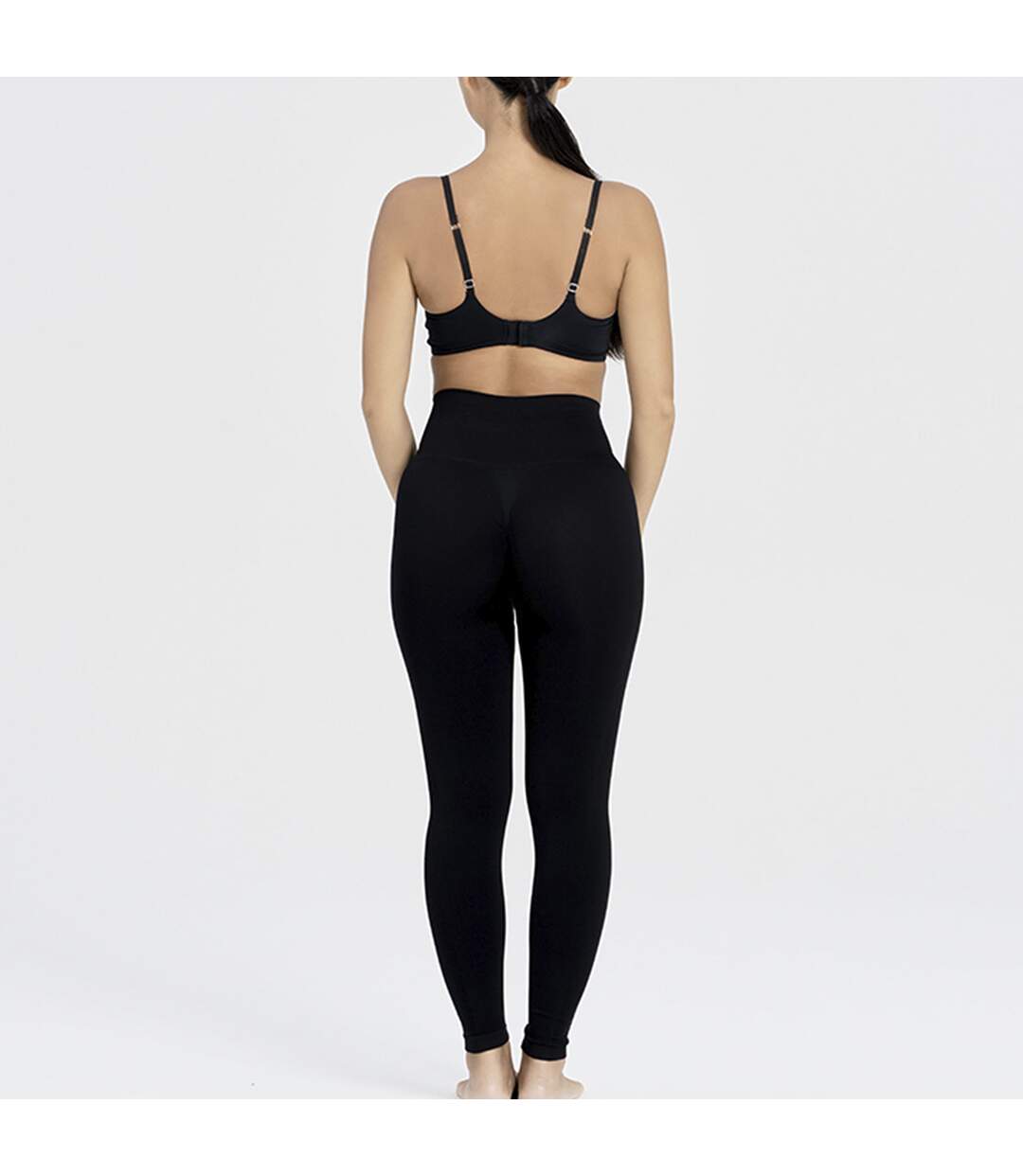 Ladies Essentials Black Leggings Sculpting Supportive Recycled Stretch Fit-5