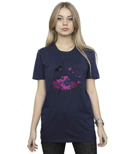 Disney Femmes/Les femmes Encanto Mirabel Flower Cotton Boyfriend T-Shirt (Bleu marine) - UTBI22412