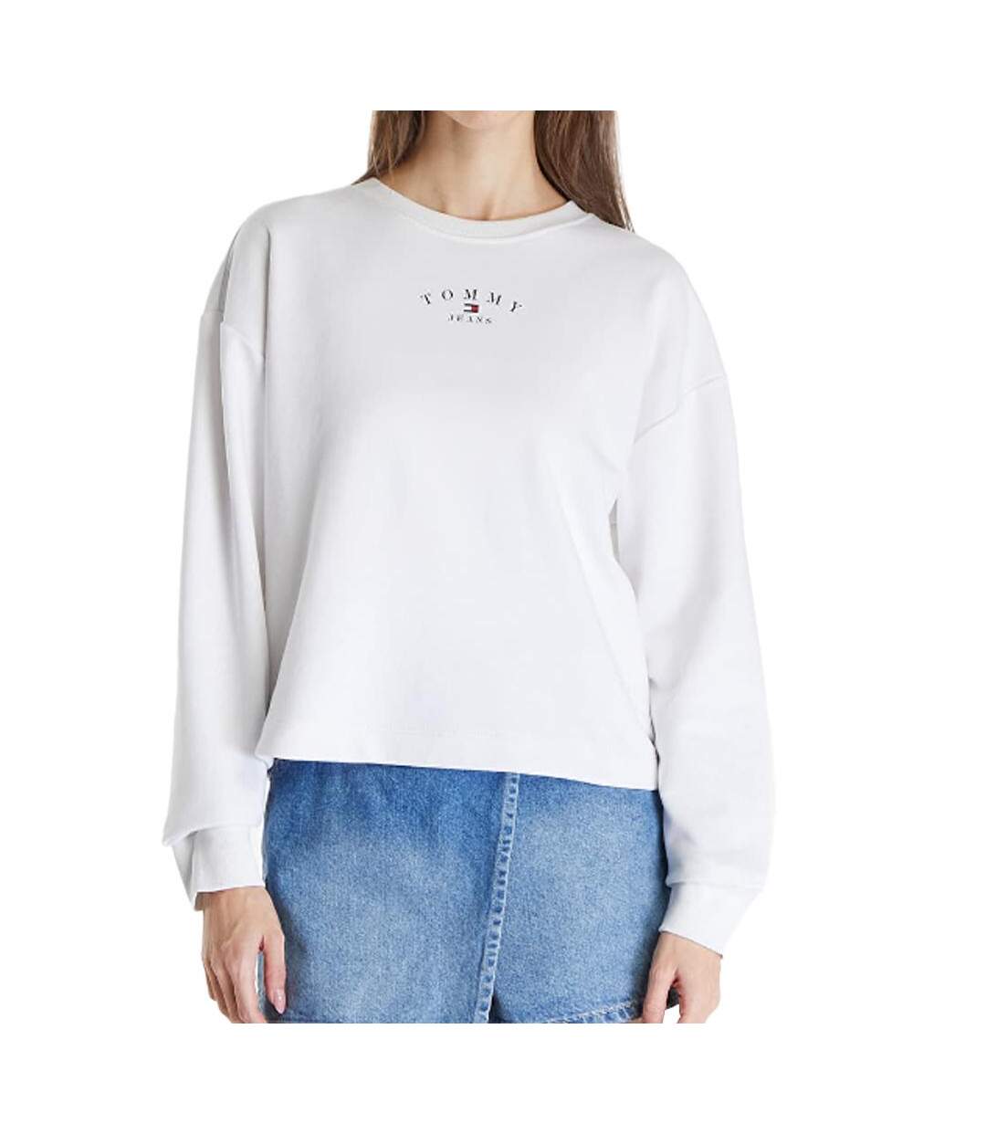 Sweat Blanc Femme Tommy Hilfiger DW0DW18143 - L-1