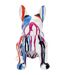 Bouledogue en céramique assis 20 cm Multicolore-1