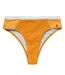 Womens/ladies High Waist Bikini Bottoms Yellow Panos Emporio-1