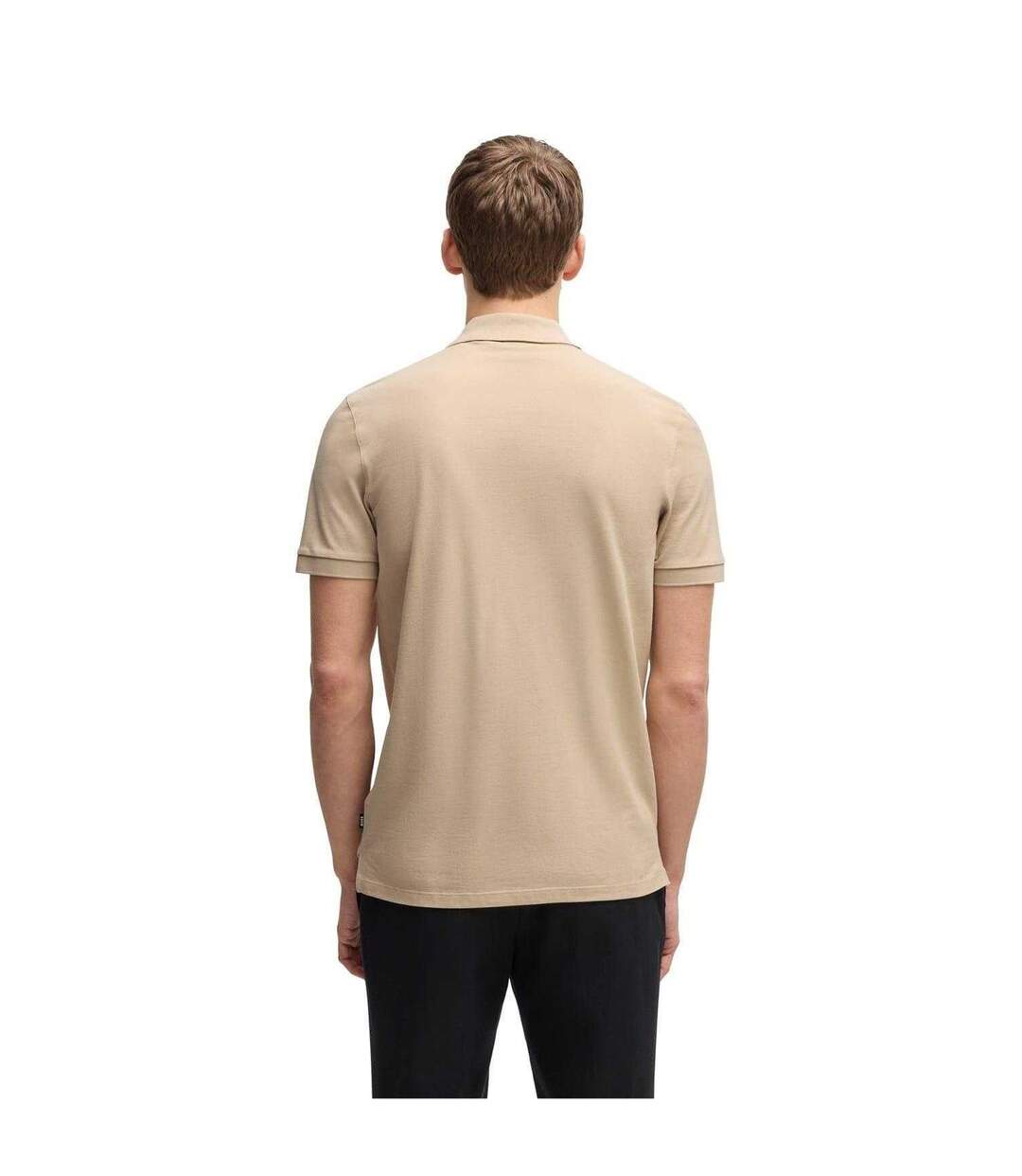 Polo Motif/style Logo Brodé Pallas Homme Beige Clair Boss-2