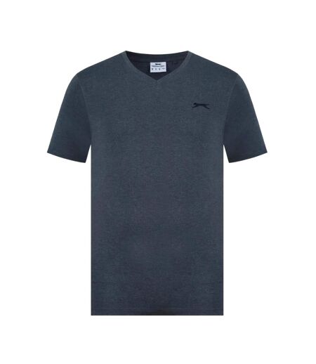 T-shirt Motif/style Logo Brodé Homme Charbon Chiné Slazenger