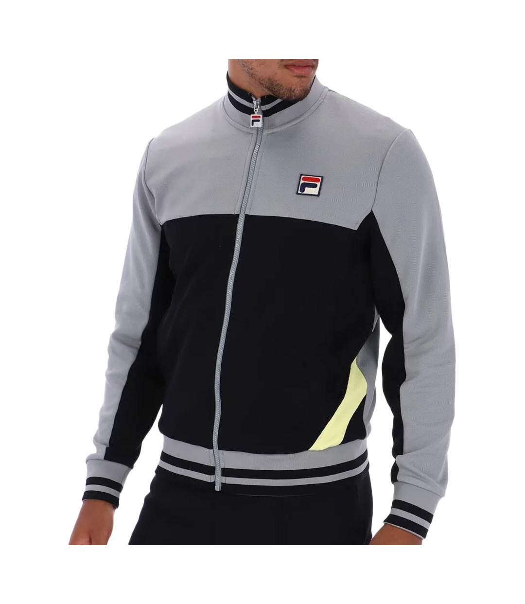 Veste de survêtement gris/noir homme fila tiebreaker - l-1