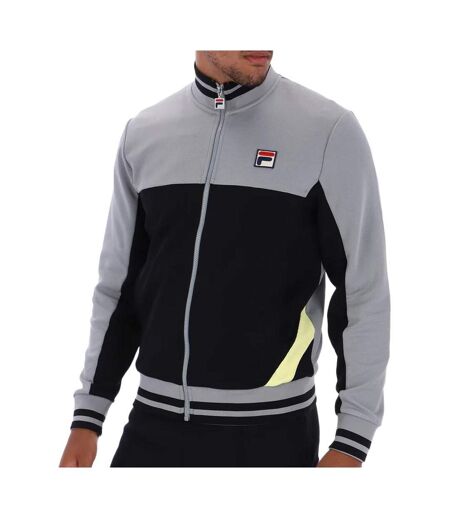 Veste de survêtement gris/noir homme fila tiebreaker - l