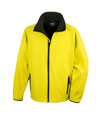 Result Core Mens Printable Soft Shell Jacket (Yellow/Black)