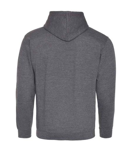 Womens/ladies varsity hoodie charcoal/heather grey Awdis