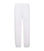 Mens Fluffy Plain Jogging Bottoms White Urban Classics-1