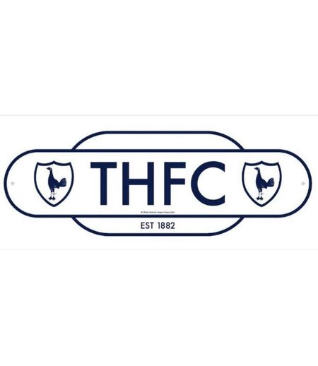 Tottenham Hotspur FC - Plaque RETRO YEARS (Blanc cassé / Bleu marine) (Taille unique) - UTBS3320