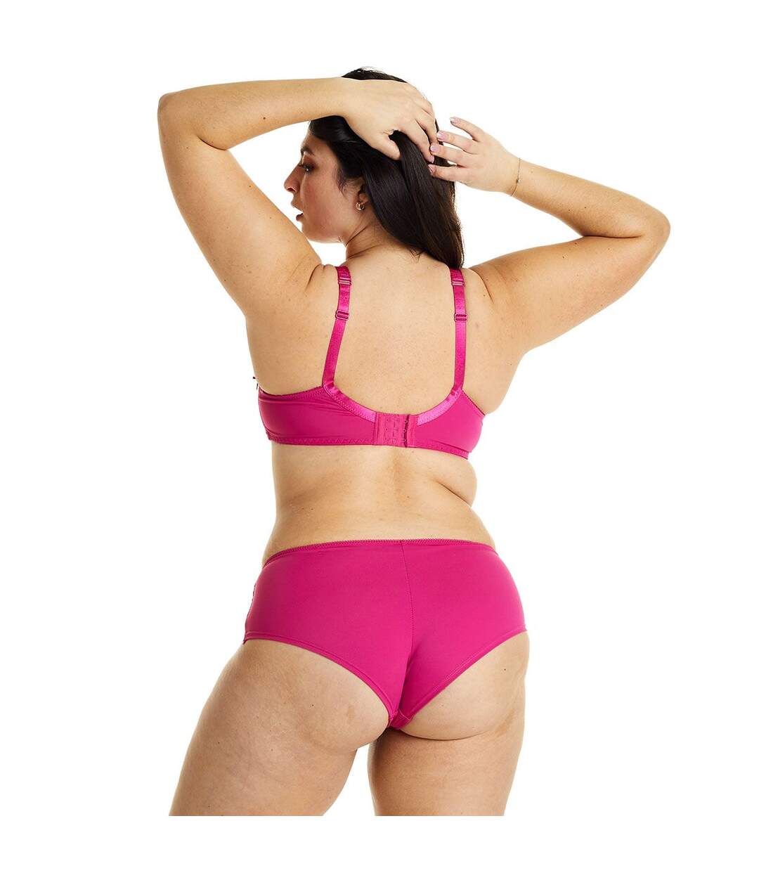 Soutien-gorge emboitant bonnets C, D et E framboise Elena-4