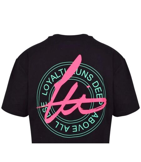 T-shirt Motif/style Néon Homme Noir Loyalti