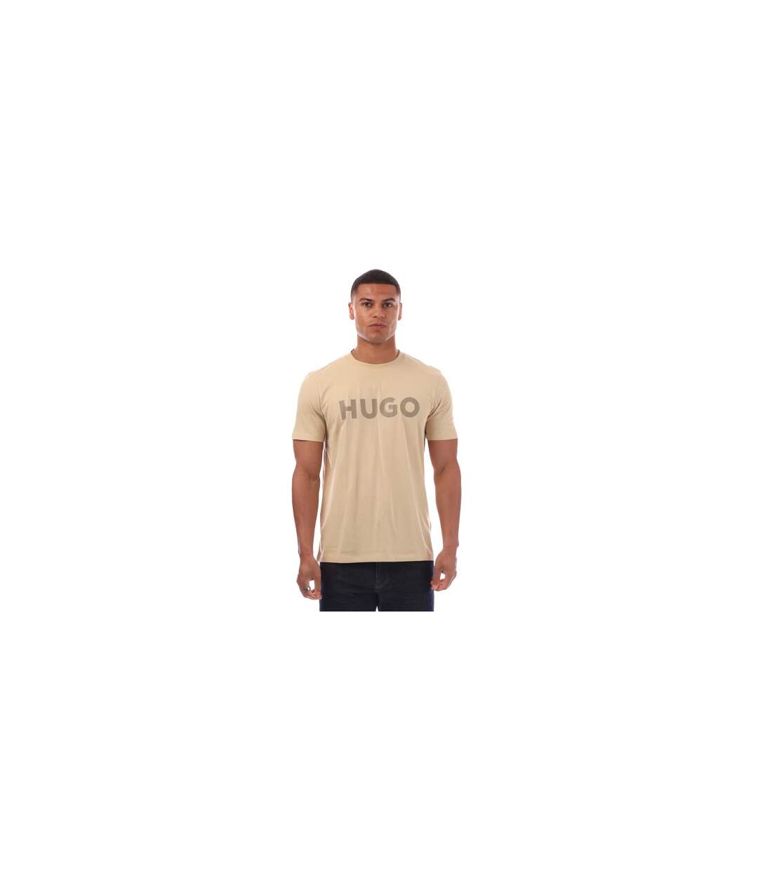 T-shirt Motif/style Logo Dulivio Homme Beige Hugo-1