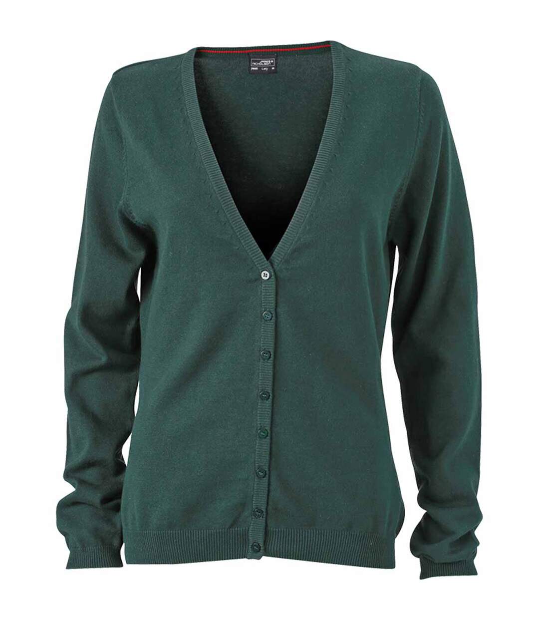 Gilet boutonné cardigan - FEMME - JN660 - vert foncé-1