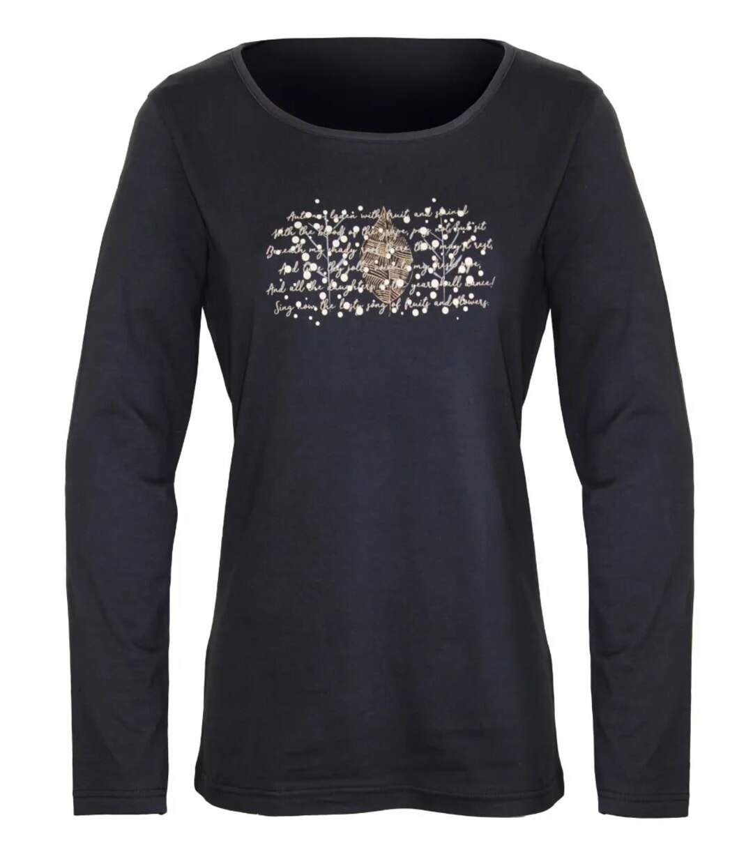 MAYFLOWER NOTICE2 – Tee-shirt manches longues noir sérigraphié pour un style chic et intemporel-5