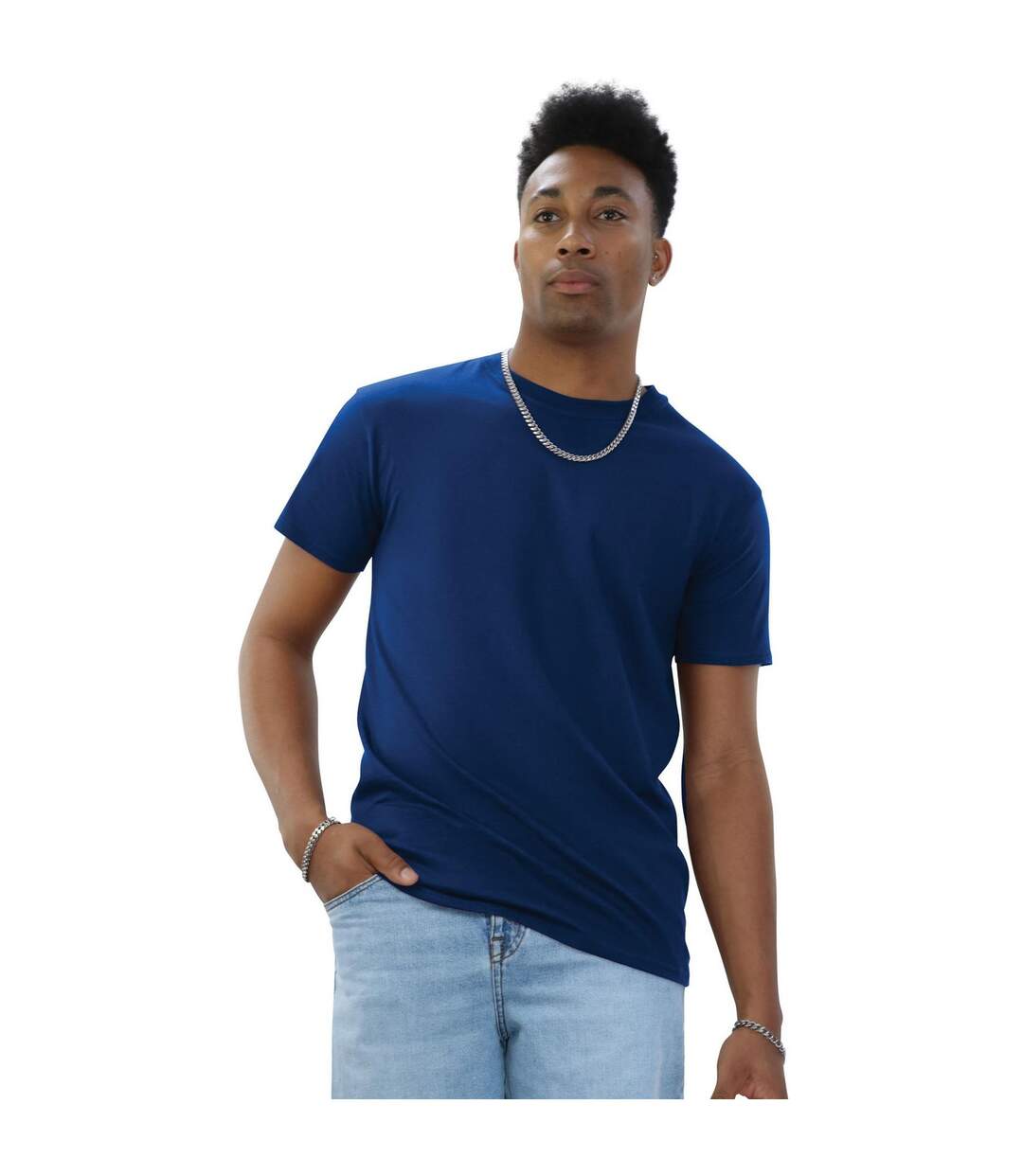 T-shirt adulte bleu marine Casual Classics