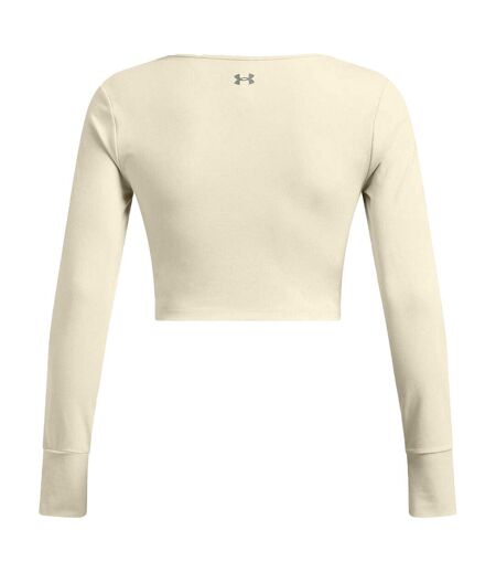 Womens/ladies Project Rock Long-sleeved T-shirt Brown Under Armour