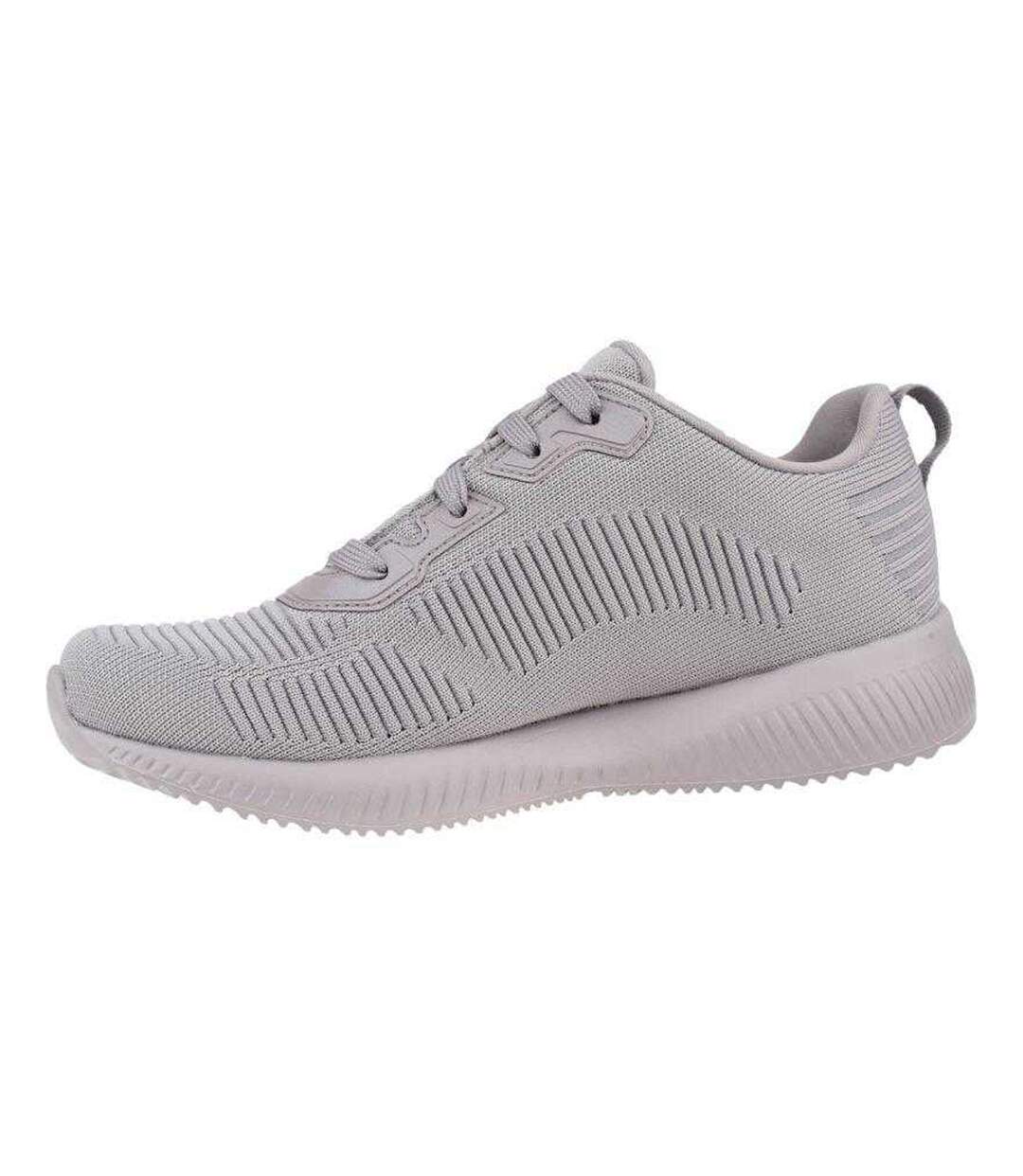 Womens/ladies Bobs Sport Squad Tough Talk Shoes Grey Skechers-2