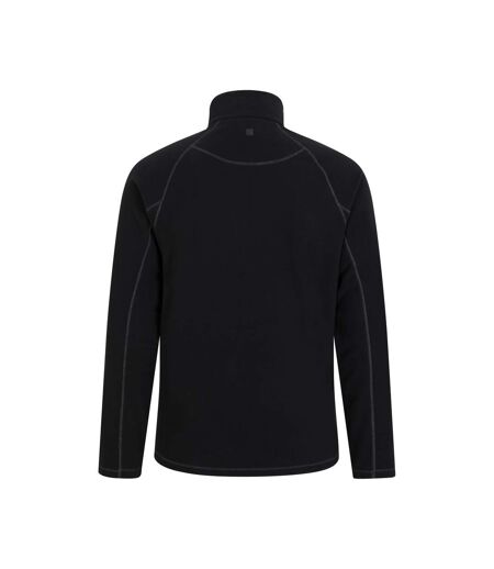 Mens ashbourne ii half zip fleece top black Mountain Warehouse