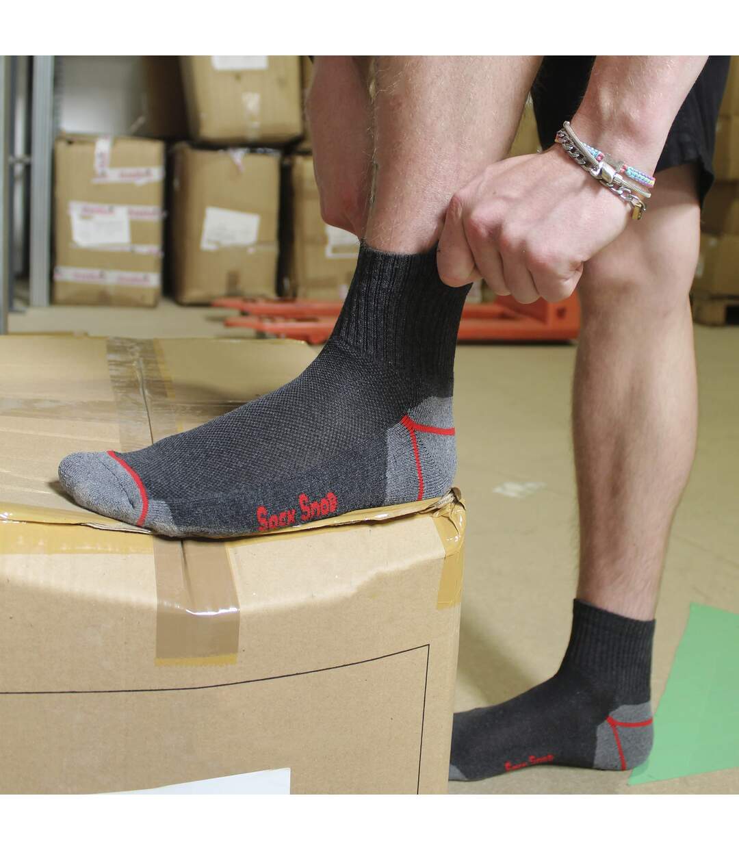 Chaussettes de Travail Homme Coton Basses pour Été-5