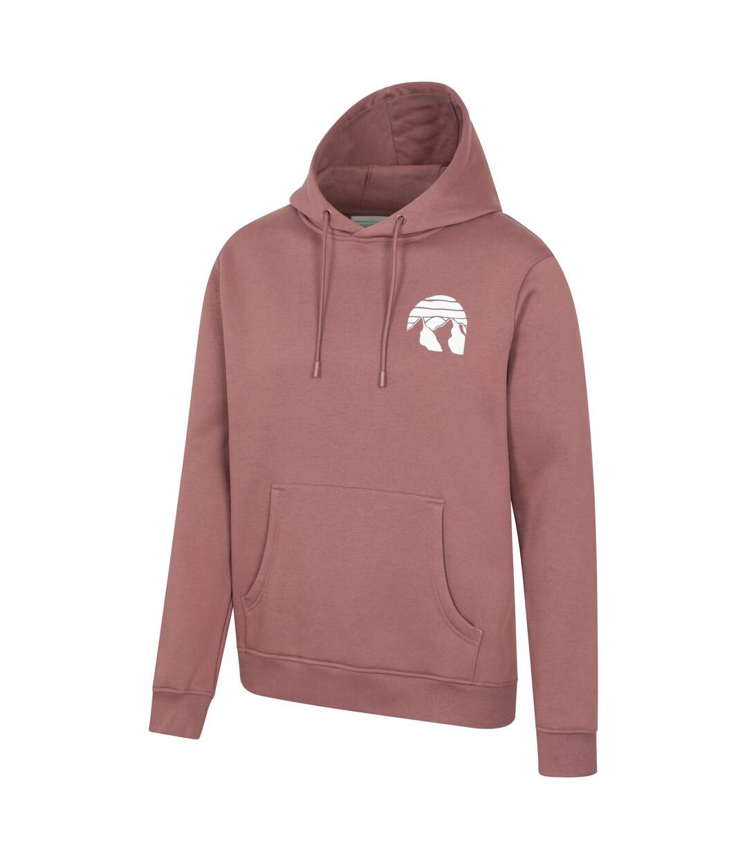 Mens Mountain Badge Hoodie Light Brown Mountain Warehouse-3