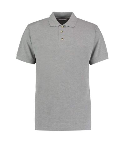 Mens workwear superwash 60c polo shirt heather grey Kustom Kit