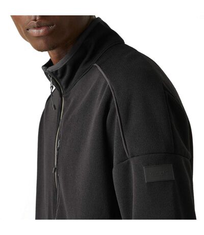 Mens Kassam Marl Full Zip Fleece Jacket Black Agave Green Marl Regatta
