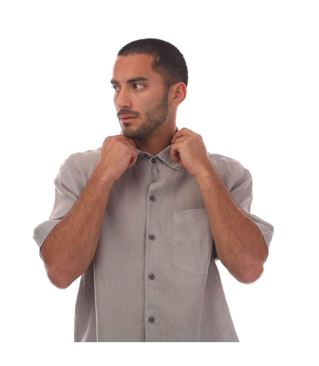 Mens S-emil Short-sleeved Shirt Grey Diesel-4