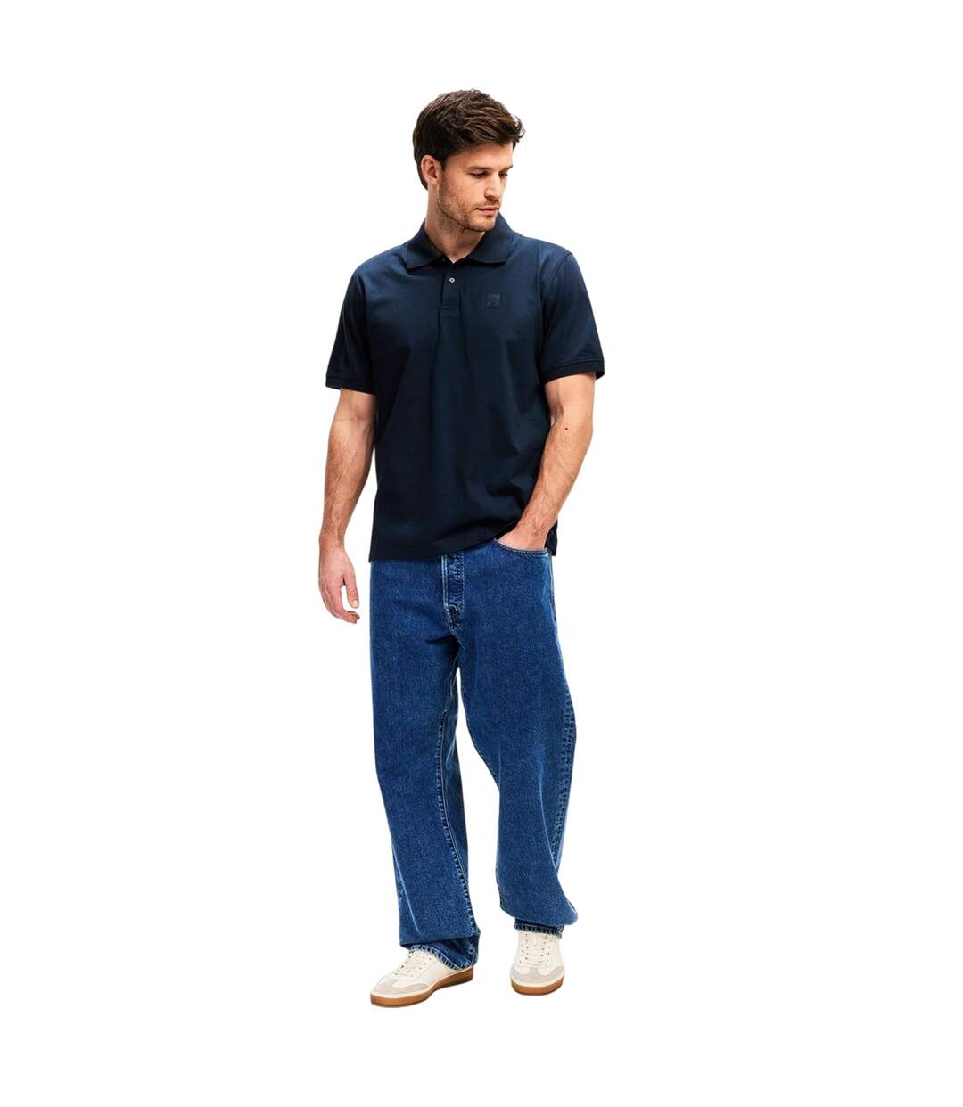 Polo Manches Courtes Homme Bleu Foncé Belstaff-1