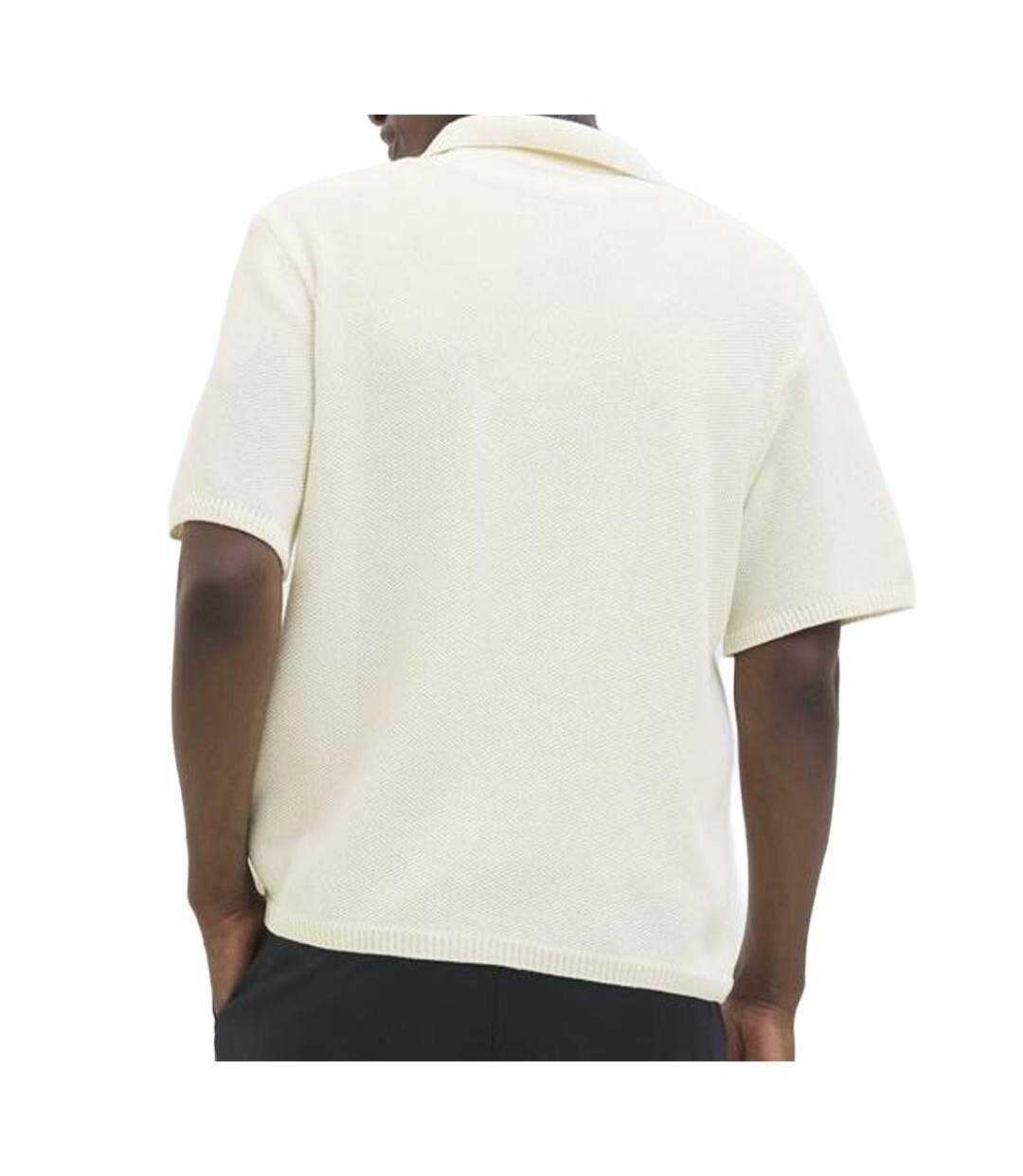 Chemise en maille écru homme jack & jones summer pocket-2
