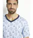 Pyjama short col V jersey coton-4