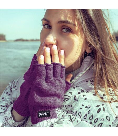 Ladies Thermal 3M Thinsulate Lined Fingerless Gloves for Winter