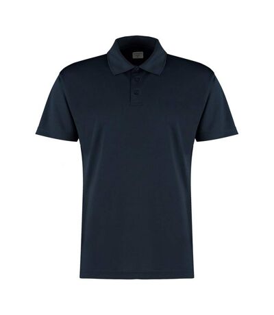 Kustom Kit Mens Micro Mesh Short-Sleeved Polo Shirt (Navy)