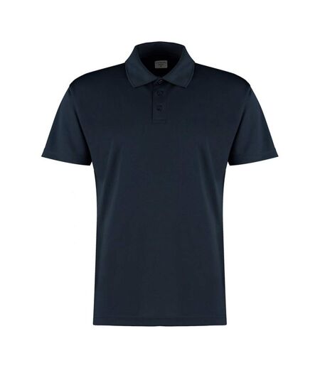Kustom Kit Mens Micro Mesh Short-Sleeved Polo Shirt (Navy)