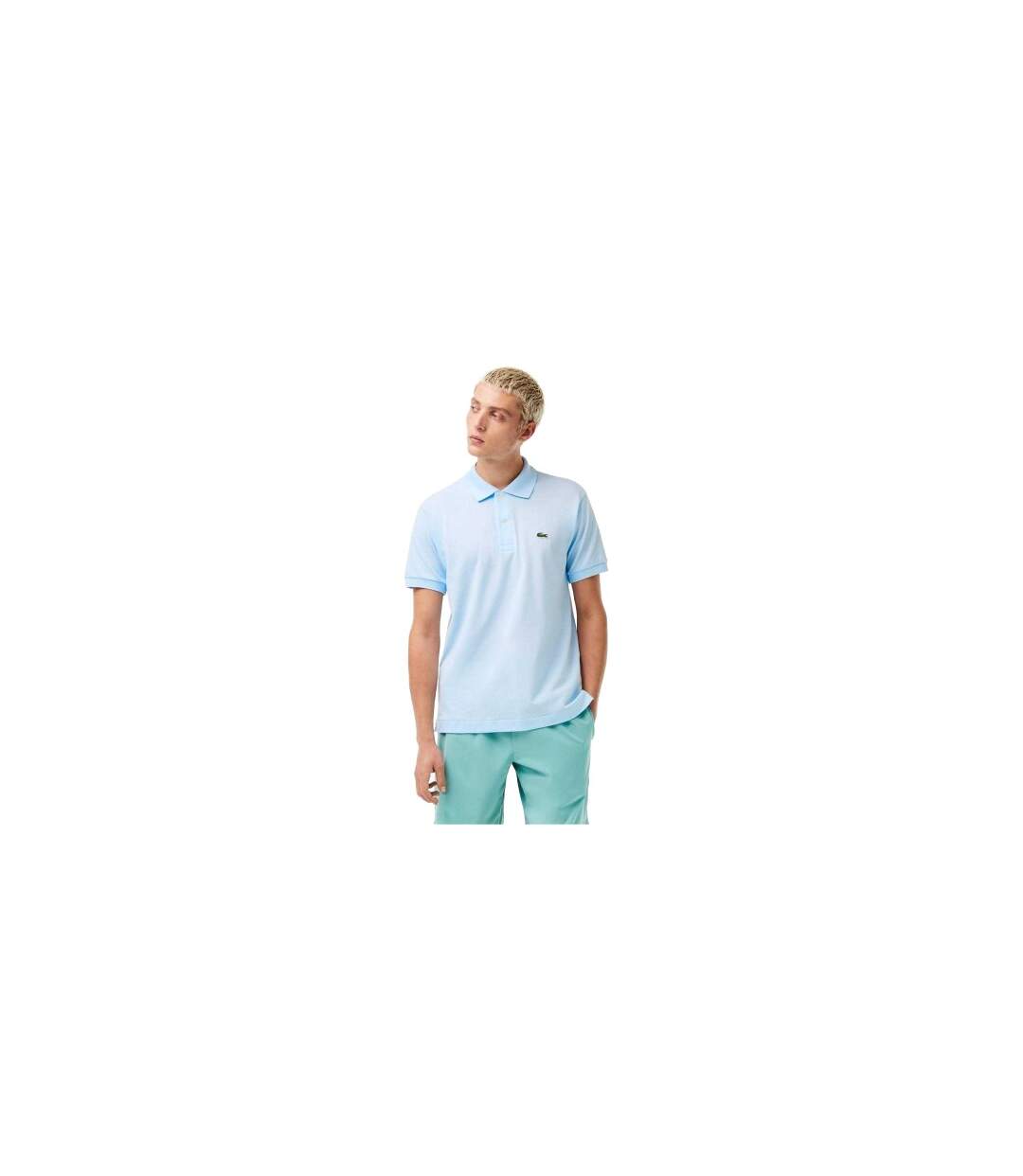 Mens Classic Short-sleeved Polo Shirt Light Blue Lacoste-1