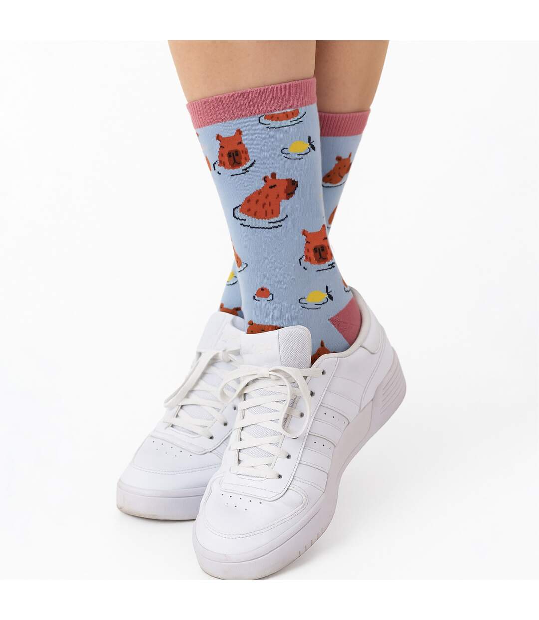 Miss Sparrow - Chaussettes Fantaisie Femme Bambou Motif Capybara Douces Cadeau-5