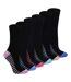 6 Pack Ladies Bamboo Socks Soft Breathable Patterned Everyday Socks-3
