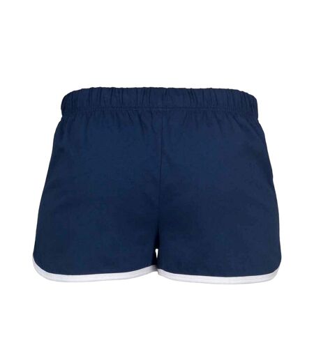 Short rétro femme bleu marine / blanc Skinni Fit