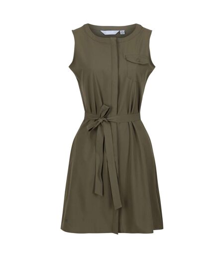 Robe Chemisier Highton Femme Vert Kaki Sombre Regatta