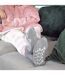 1 Pack Ladies Non Slip Cashmere Wool Slipper Bed Socks with Zzz Grips-5
