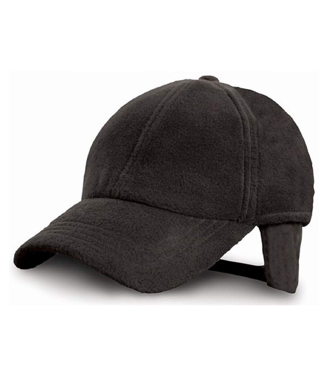 Casquette polaire cache oreilles hiver - RC036 - noir-2
